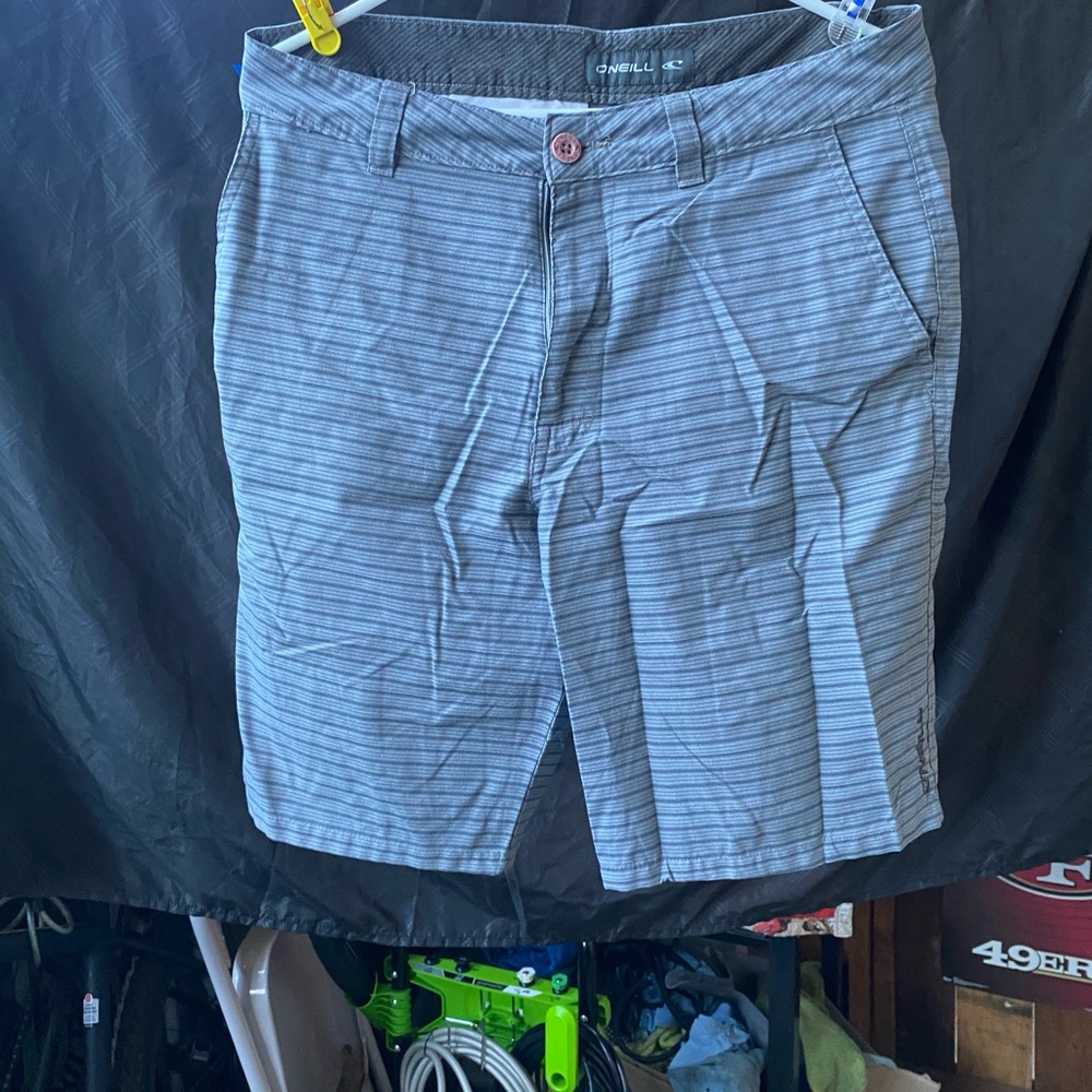 O'Neill Men's Black Striped Shorts